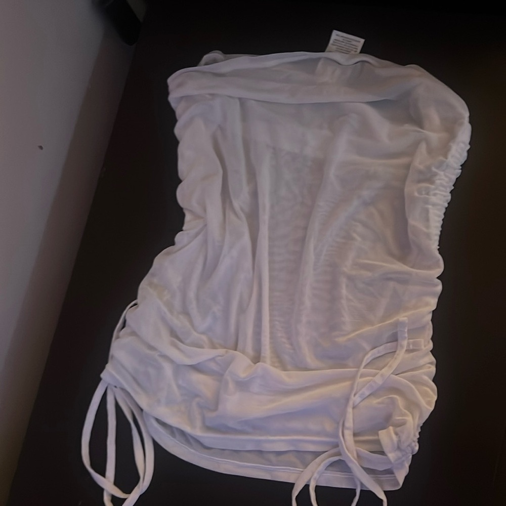 Target See-through white tube top